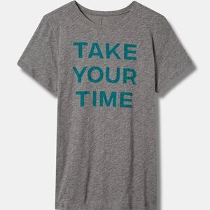 New Take Your Time Vintage Cotton Crew Neck Tee